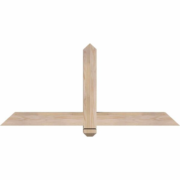 Ekena Millwork Eugene Smooth Timber Gable Bracket, Douglas Fir, 48"W x 22"H x 3 1/2"D x 3 1/2"F, 11/12 Pitch GBW048X22X0404EUG00SDF - main